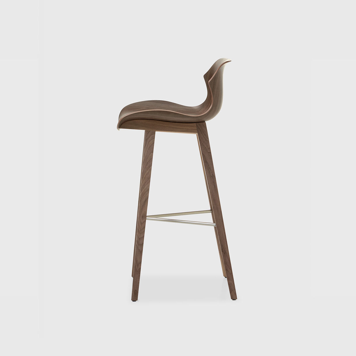 Petal Bar Stool, Walnut