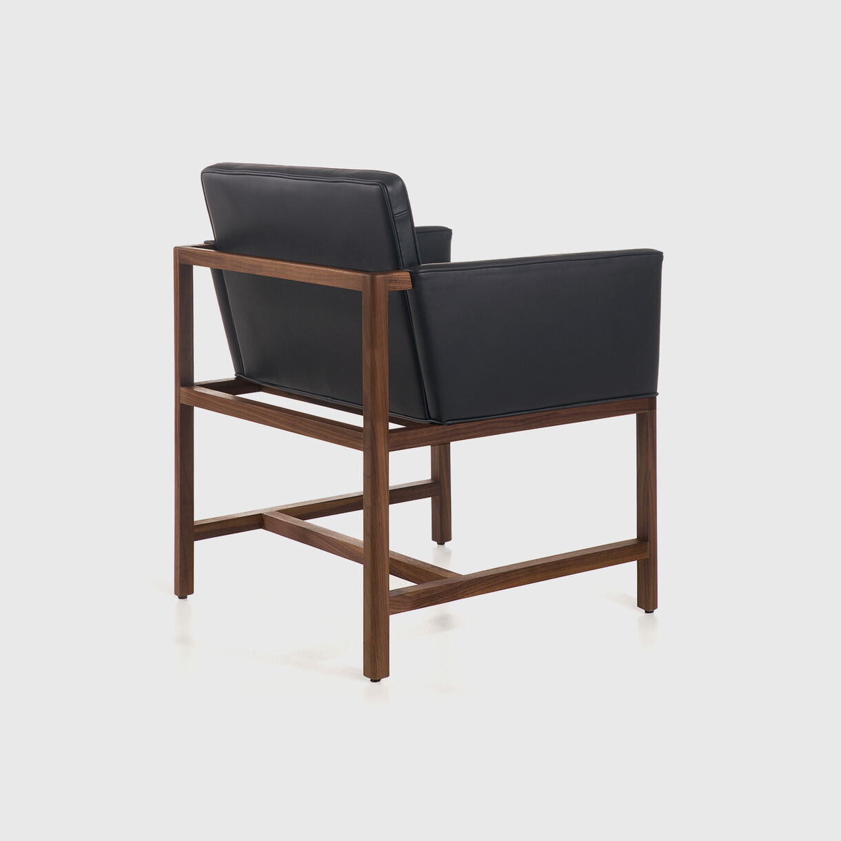 Wood Frame Armchair, Walnut (WN), Coach, Black (99999)