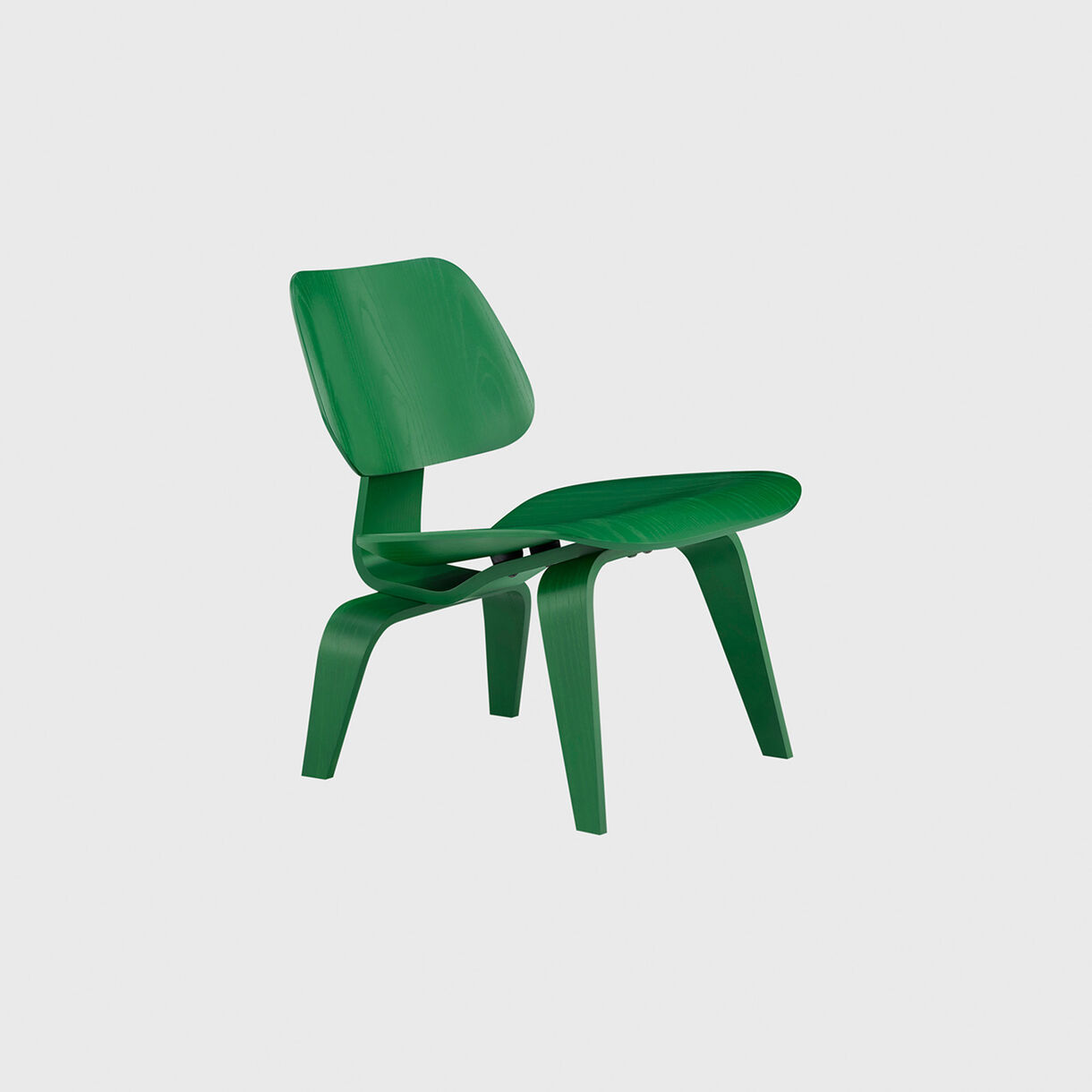 Eames Moulded Plywood Lounge Chair, Wood Base, Forest Stain
