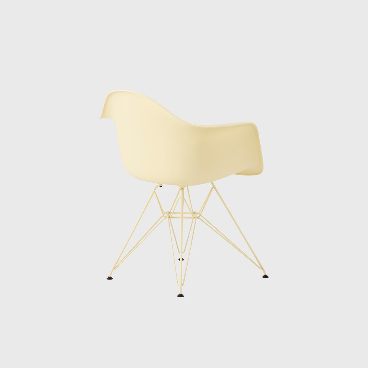 Eames Moulded Plastic Armchair, Wire Base, Powder Yellow