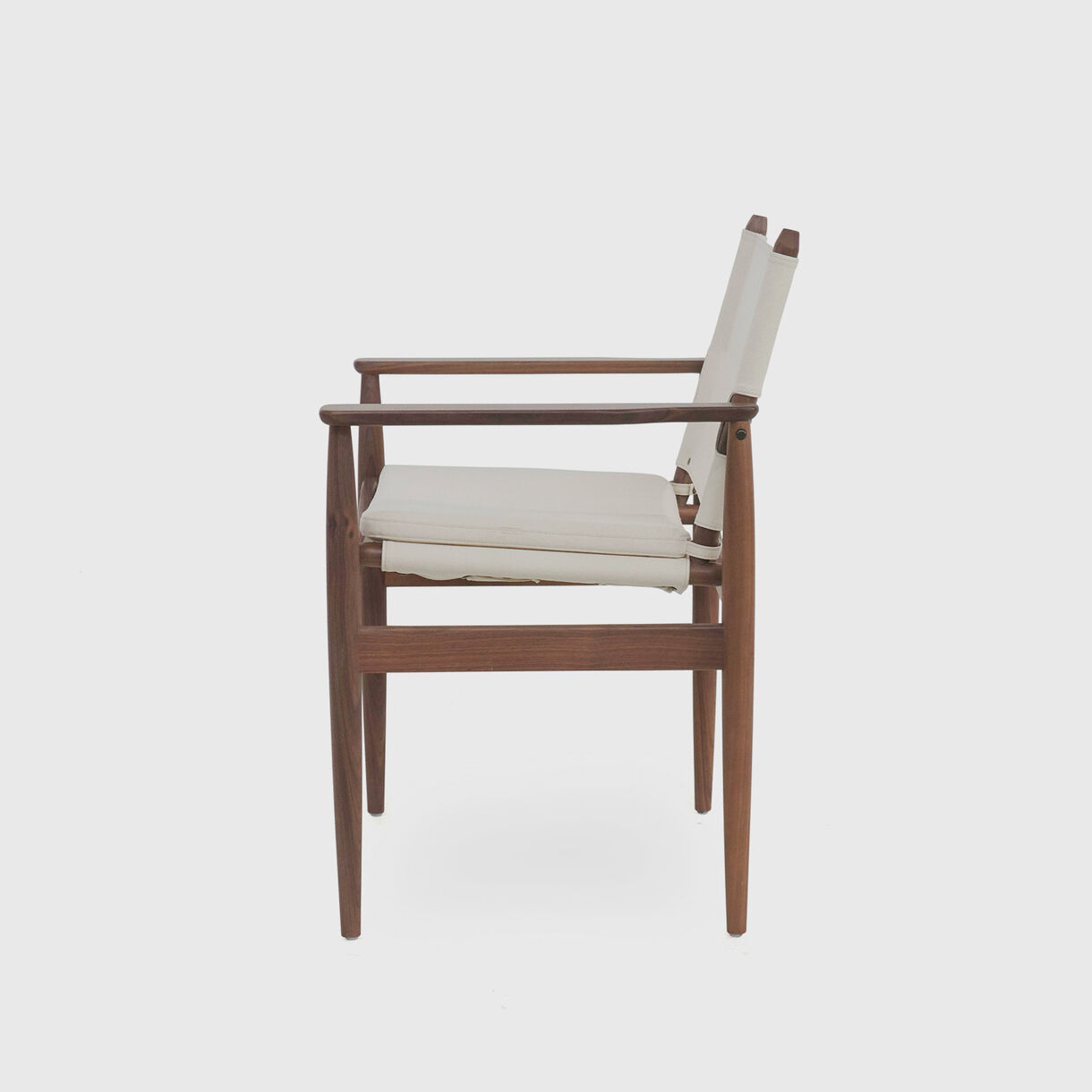 Journey Dining Armchair, Natural Canvas, Soap Finished Walnut