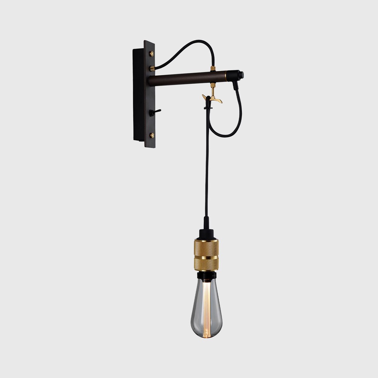 Hooked Wall, Nude, Graphite & Brass