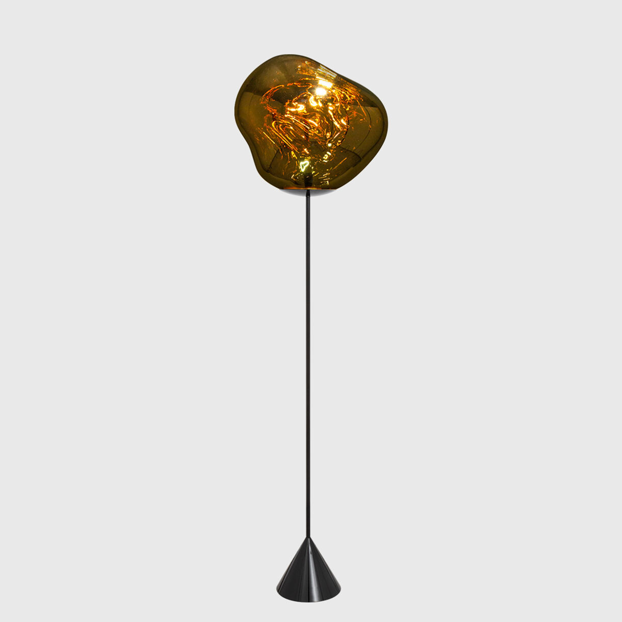 Melt Cone Slim Floor Lamp, Gold