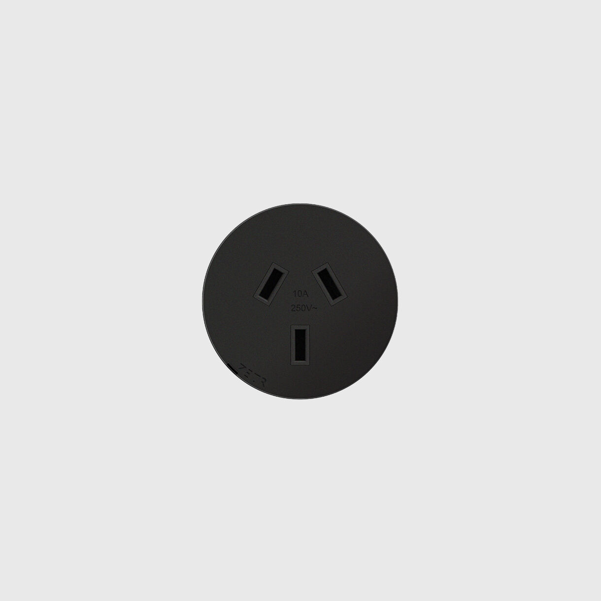 Round Single Outlet, Black