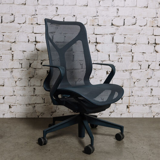 Herman Miller Cosm Mid Back Chair, Nightfall, Fixed Arms