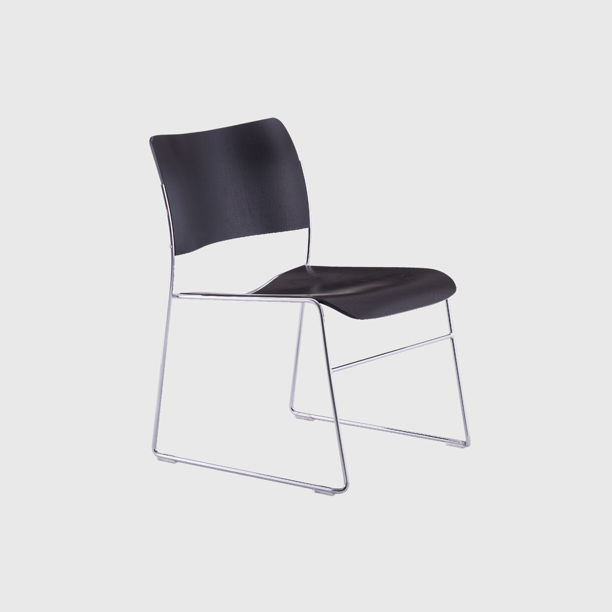 40/4 Lounge Chair, Black Chrome