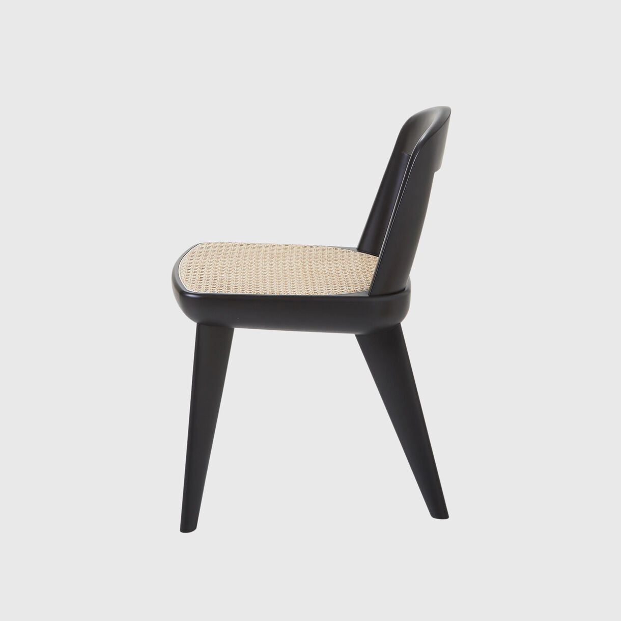 Brutus Chair Cane, Ebonized Beech, Natural Vienna Cane