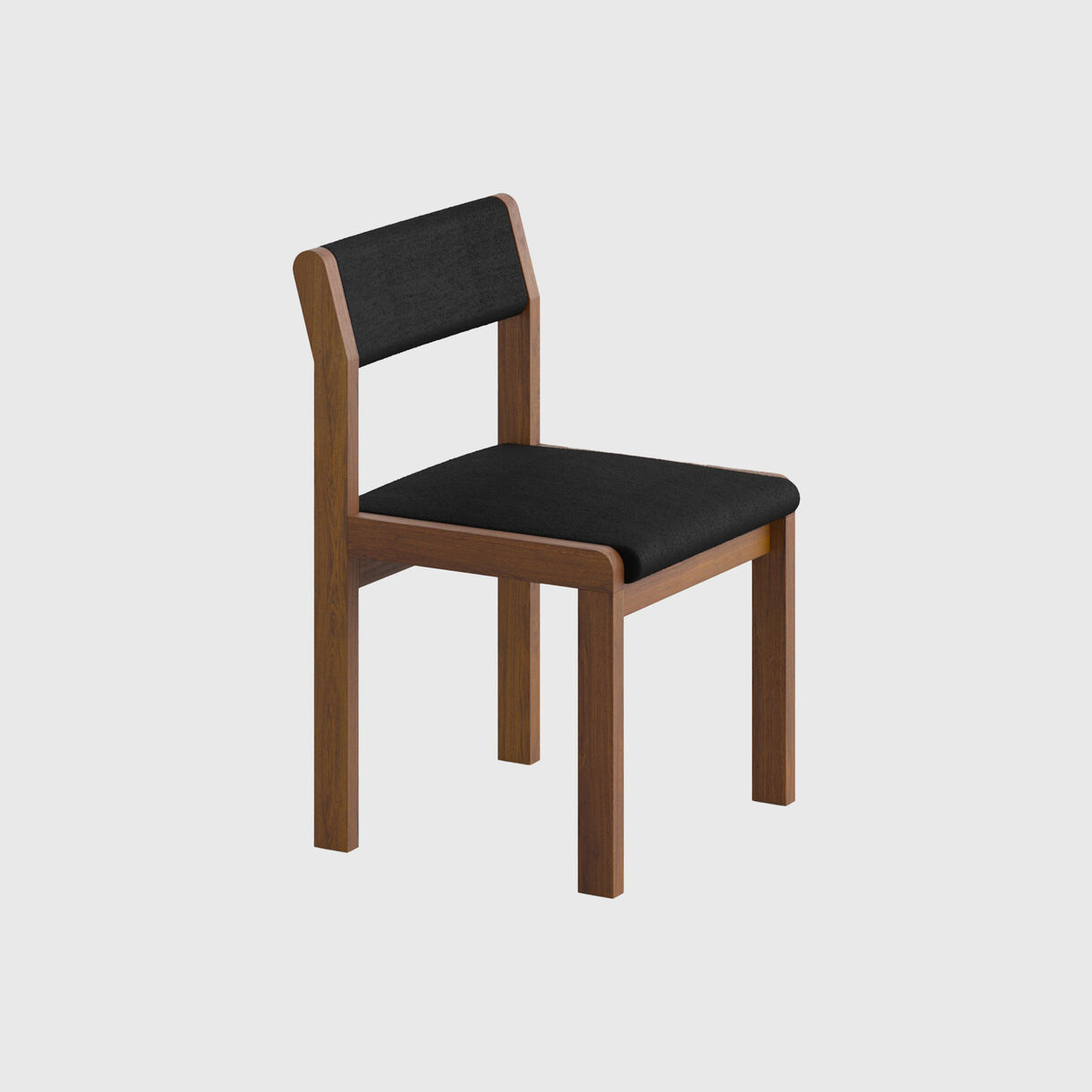 Alde Side Chair, Chocolate Oak, Loupo Black