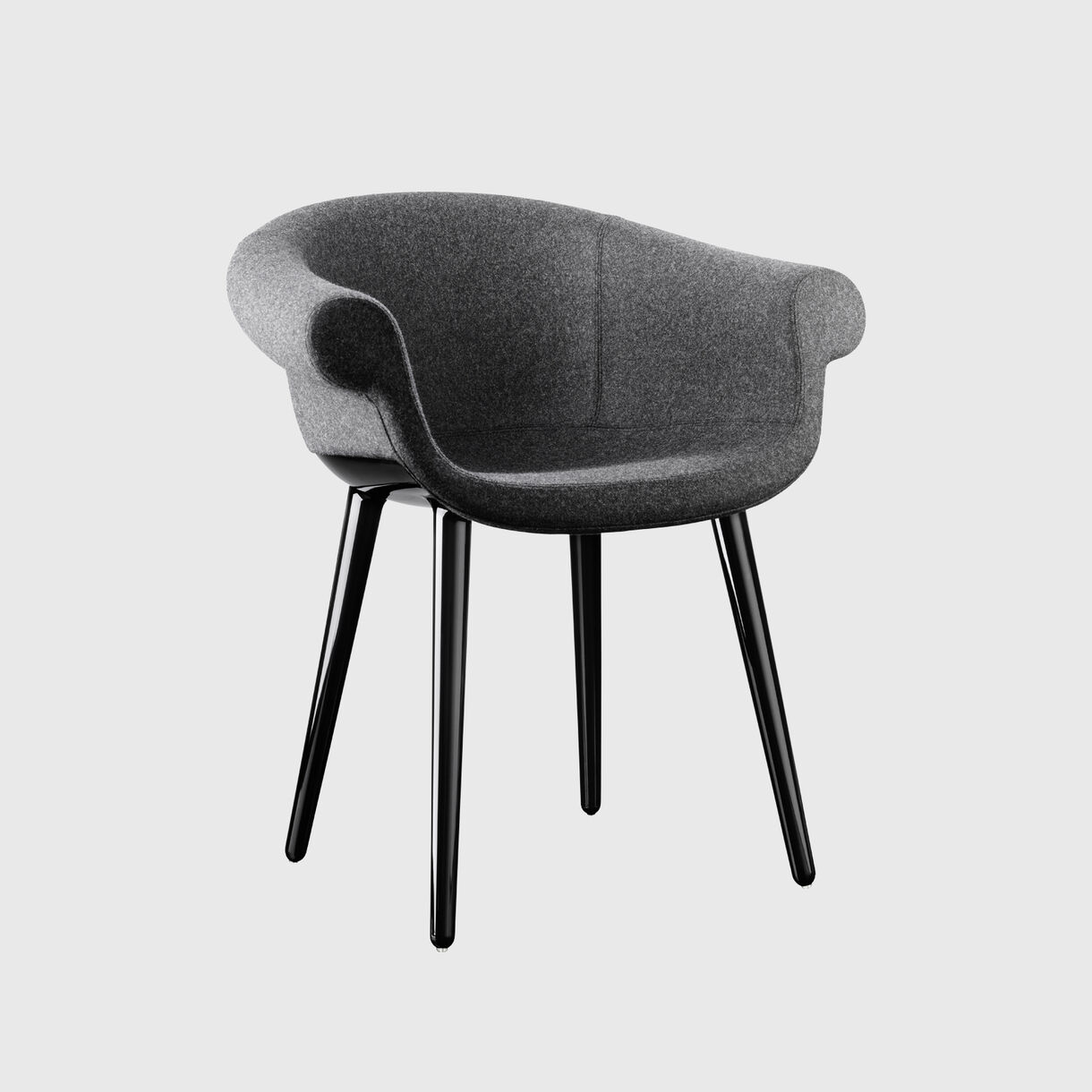 Cyborg Lord Chair, Divina Melange 180 Dark Grey & Black