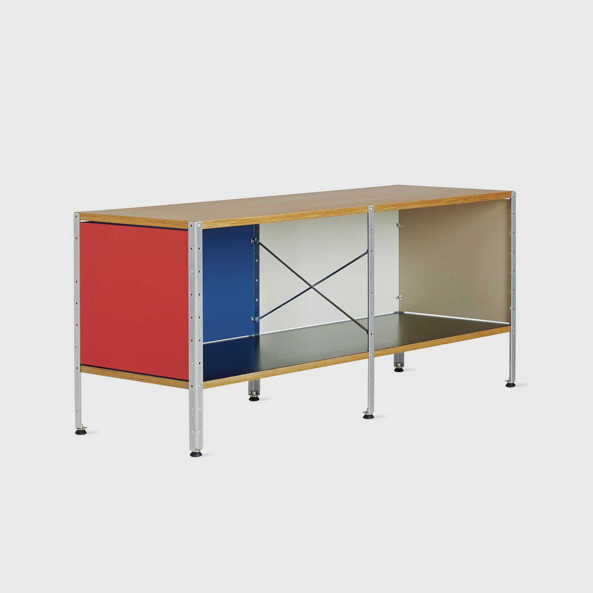Eames Storage Unit, 1x2, Multicolour & Zinc