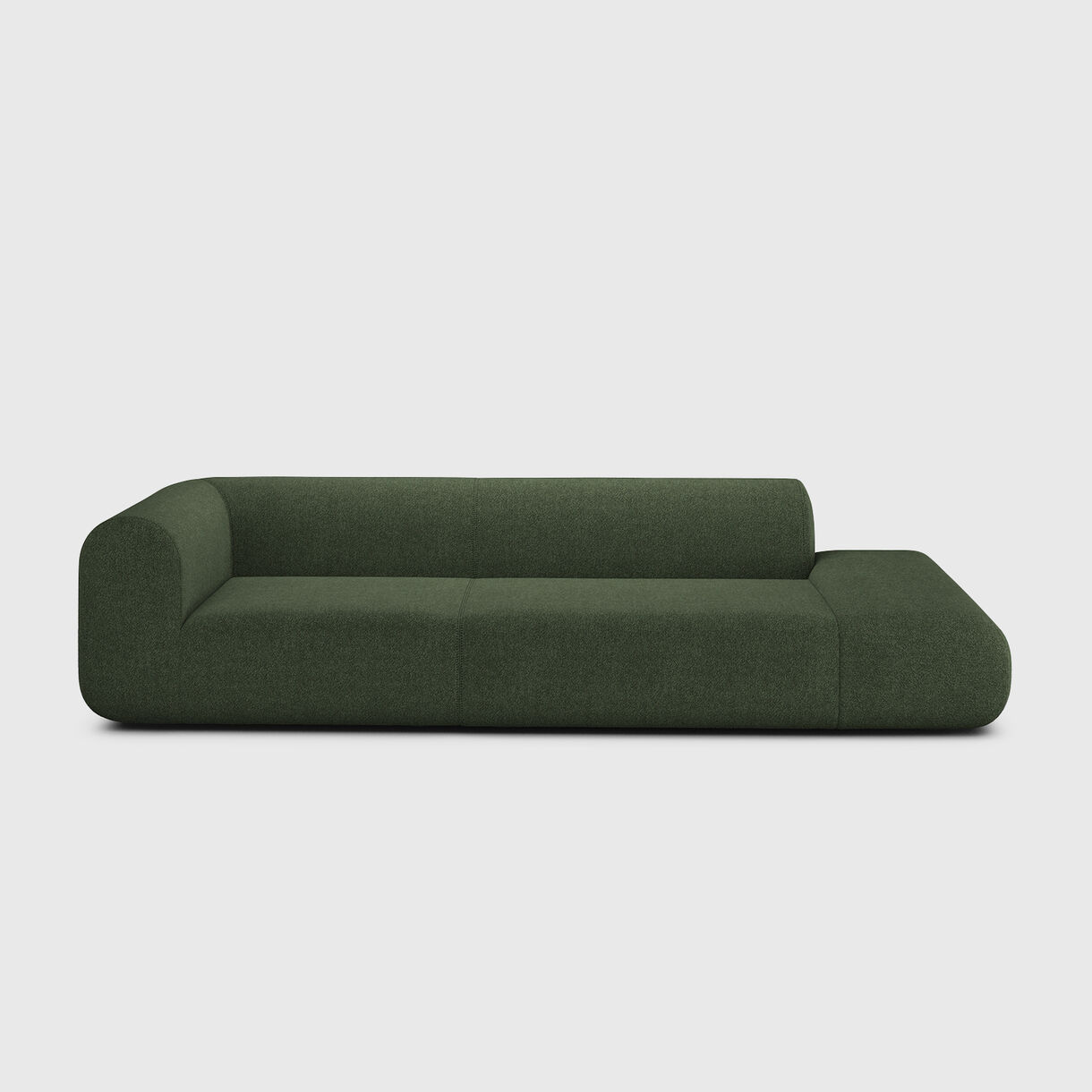 Plump Modular Sofa, 3 Seater, Right Open, Royal Forest