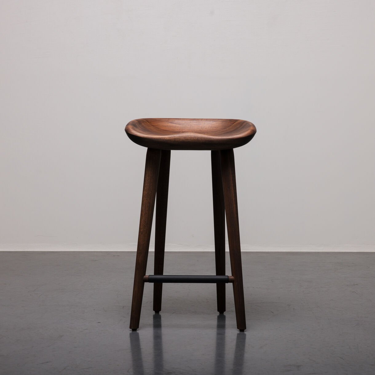 Tractor Stool, Counter Height, Walnut