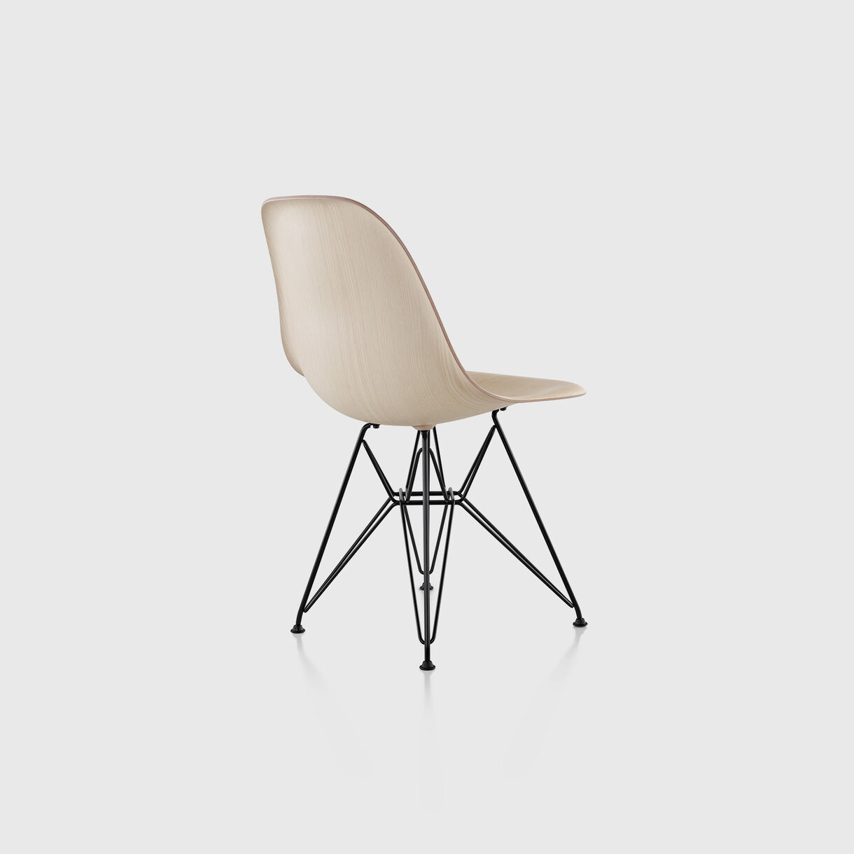 Eames Moulded Wood Side Chair, Wire Base