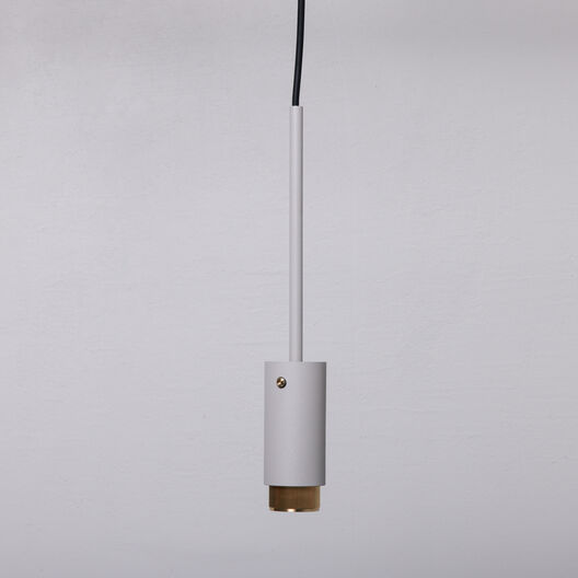 Exhaust Pendant Light, Stone & Brass