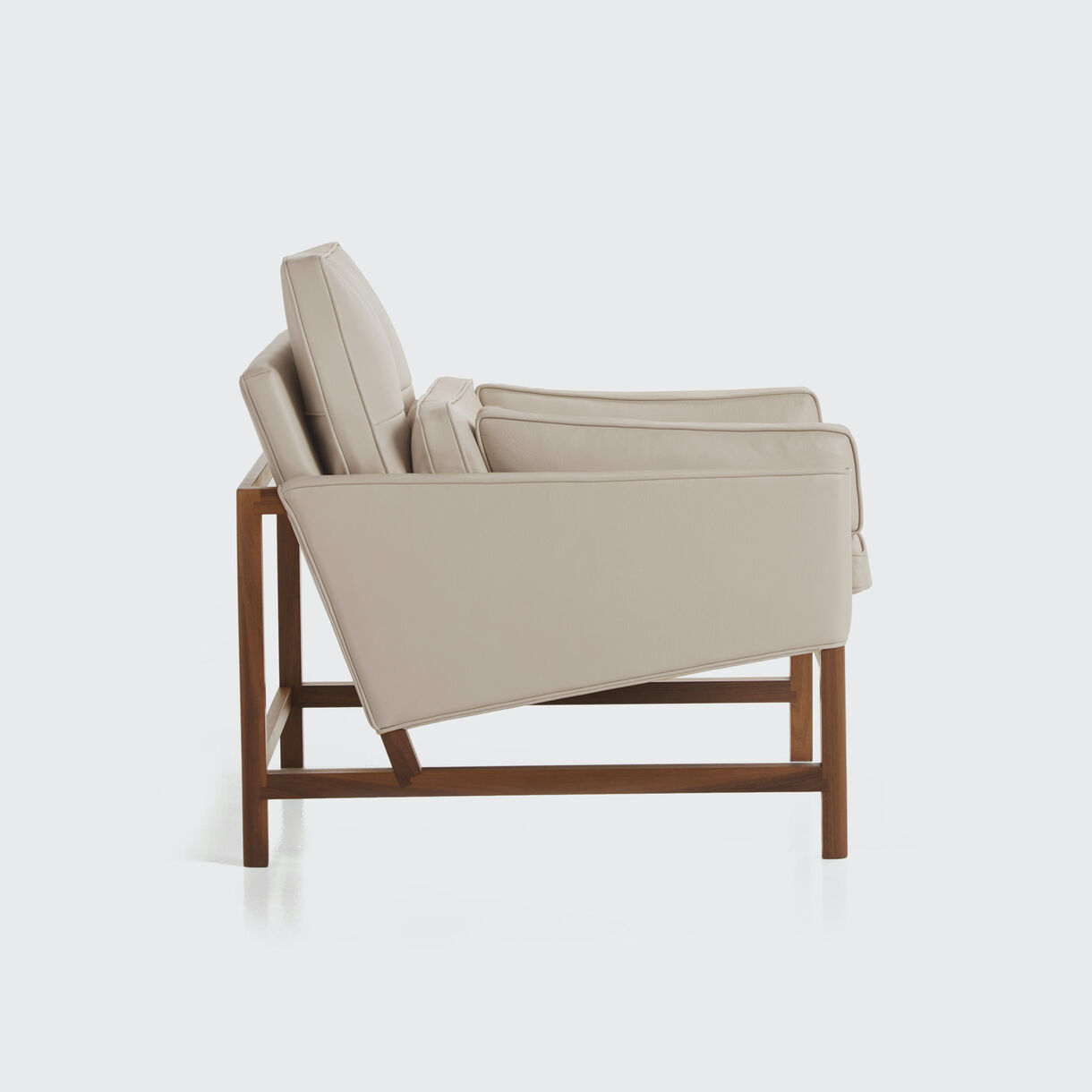 Wood Frame Low Back Lounge Chair