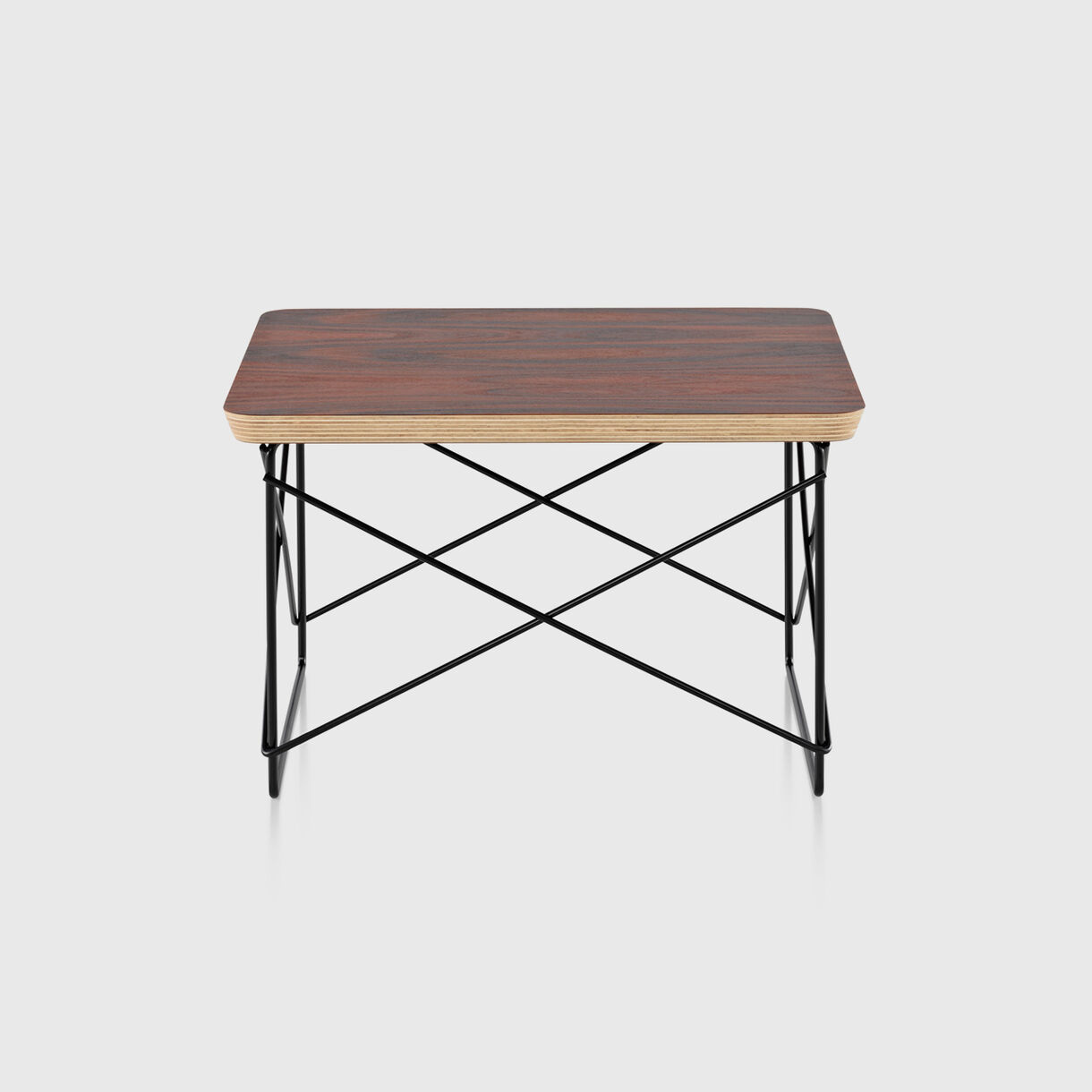 Eames Wire Base Low Table, Walnut & Black