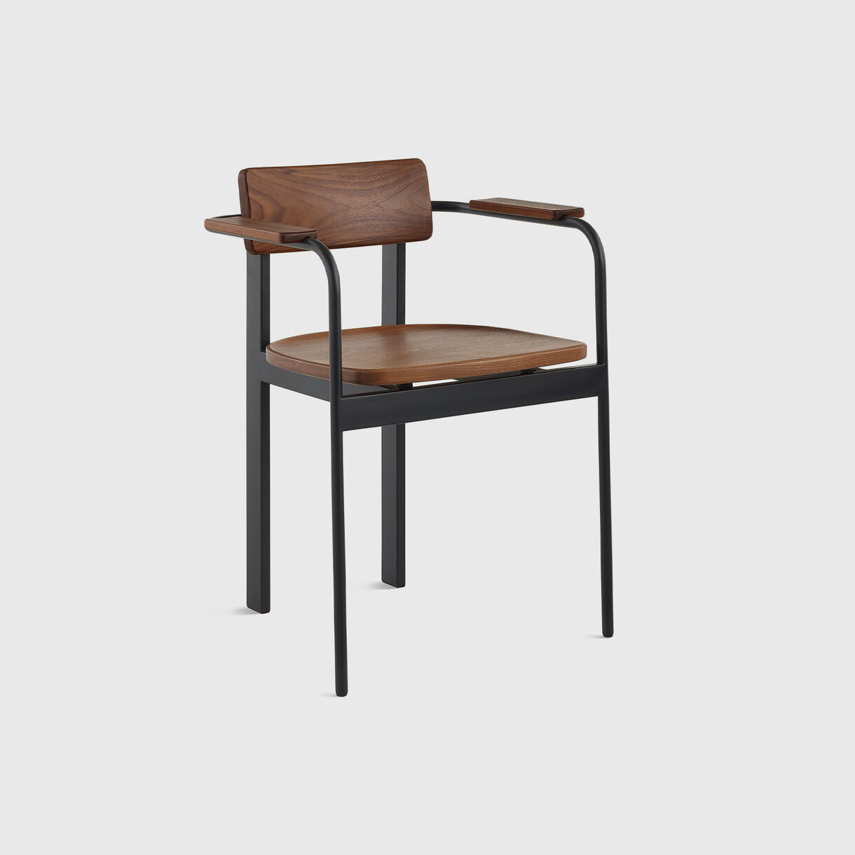 Betwixt Chair with Arms, Walnut & Black