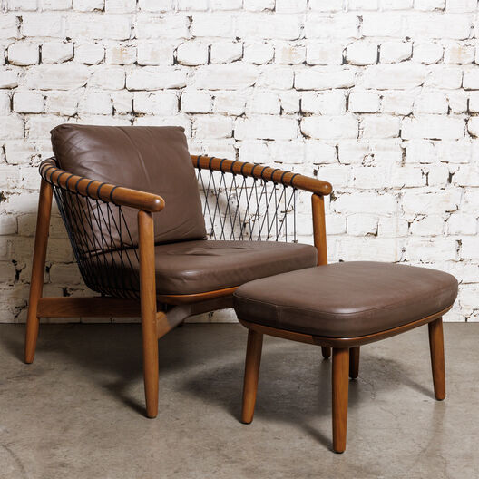 Crosshatch Lounge Chair & Ottoman