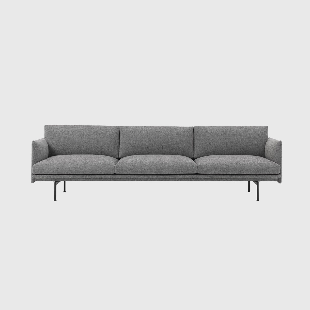 Outline 3.5 Seater Sofa, Hallingdal 166 & Black Base