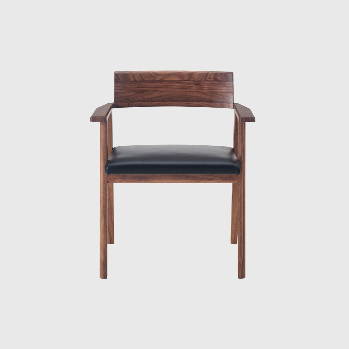 Wedge Armchair (CB-55), Walnut, Elegant, Black