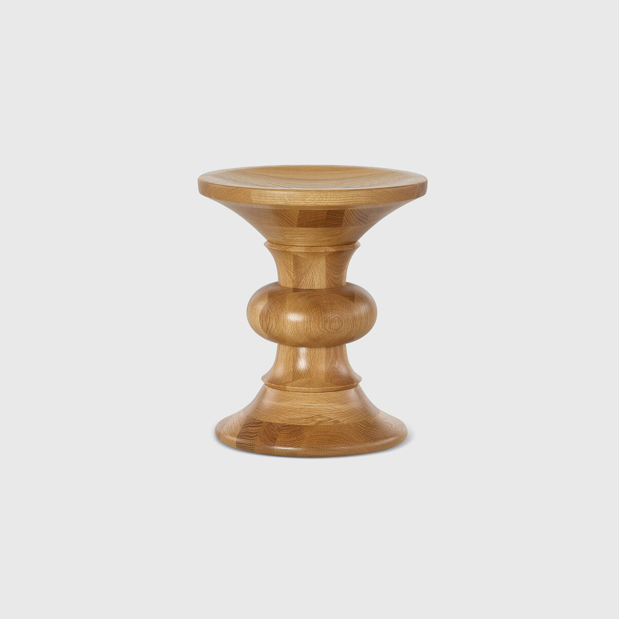 Eames Turned Stool, Shape B, White Oak