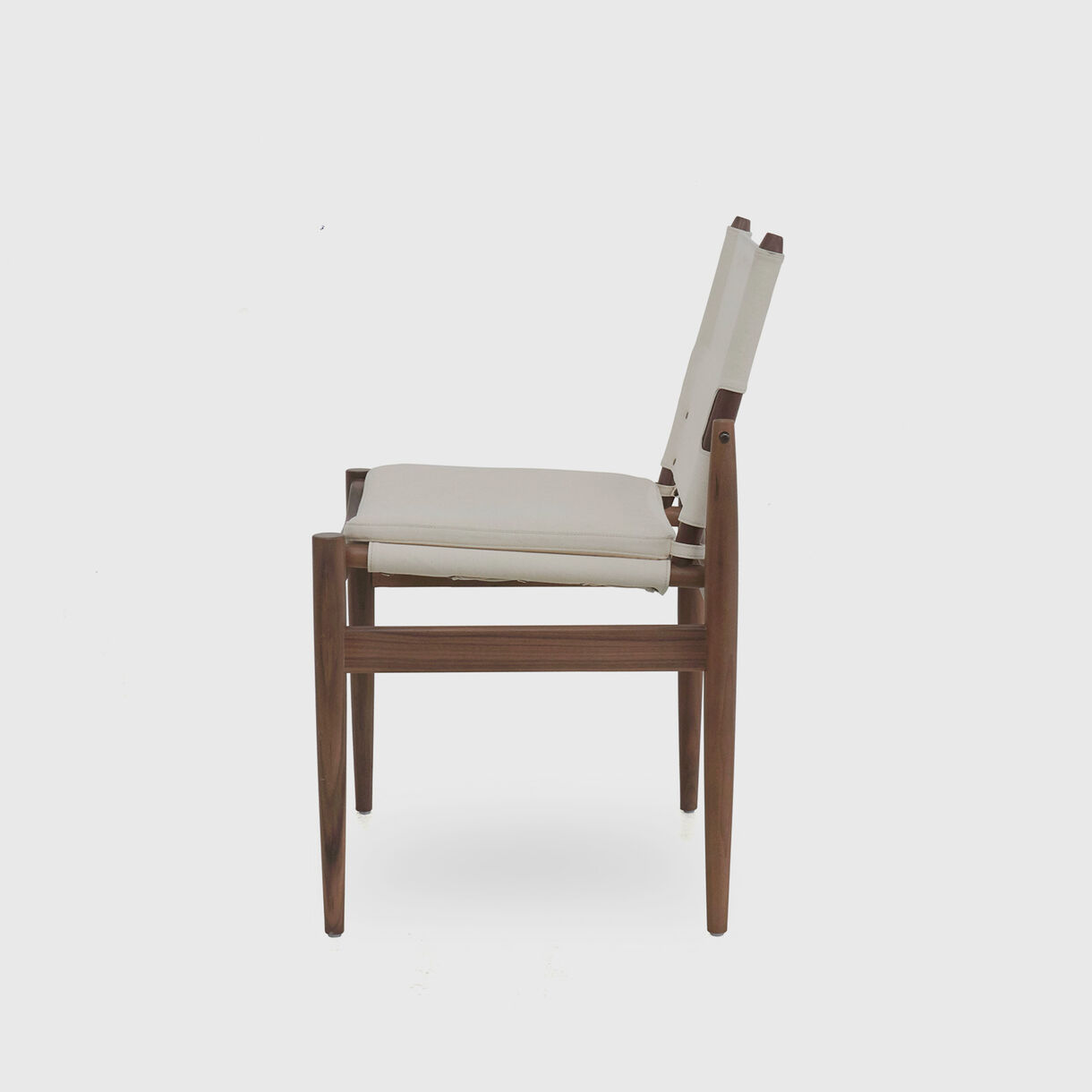 Journey Dining Chair, Natural Canvas, Soap Finished Walnut
