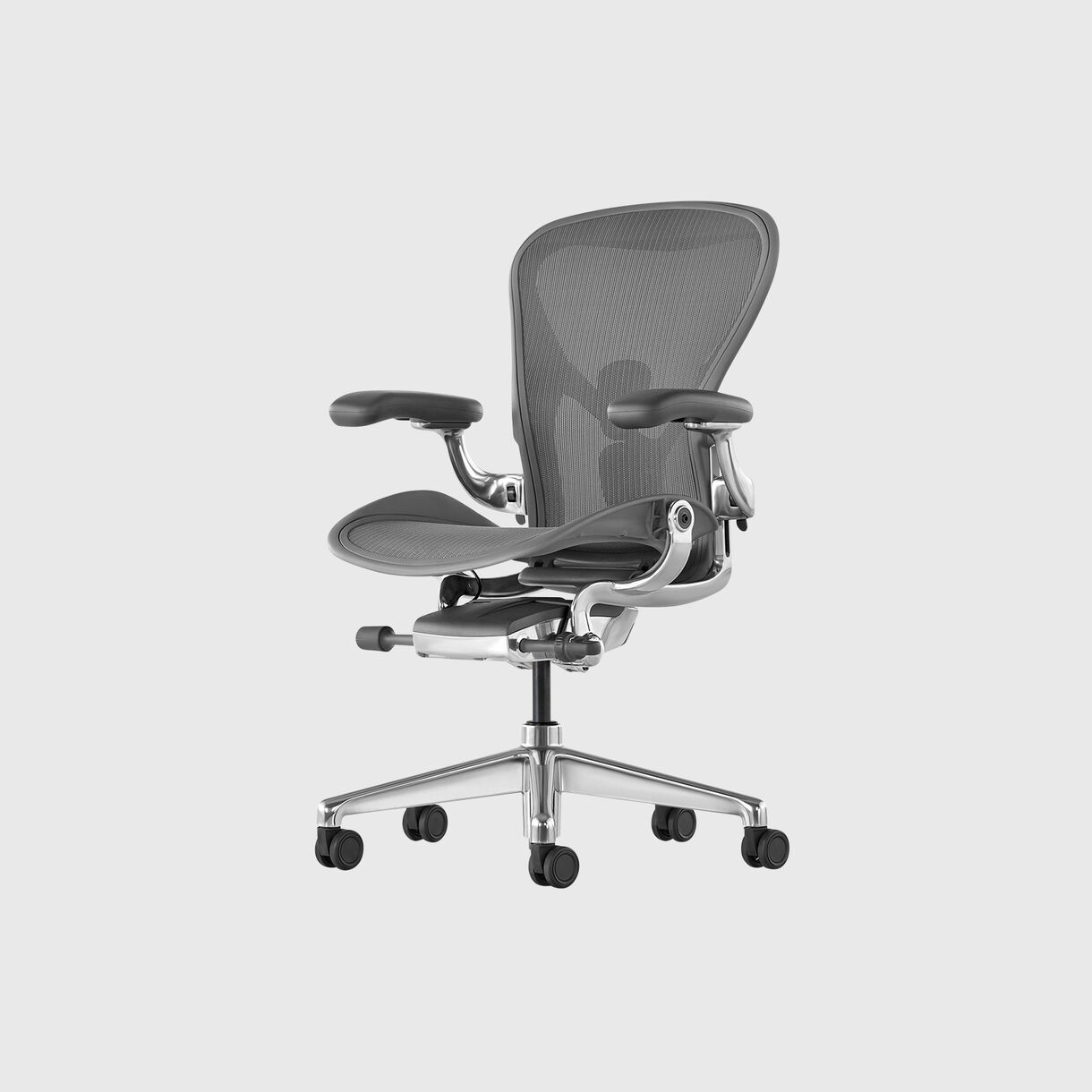 Aeron Chair, Size B, Carbon Aluminium