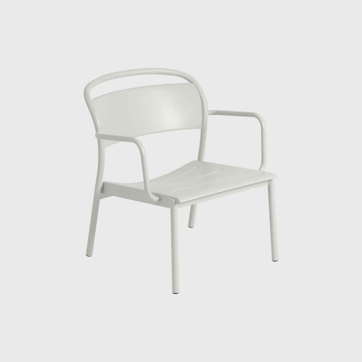 Linear Steel Lounge Armchair, Grey