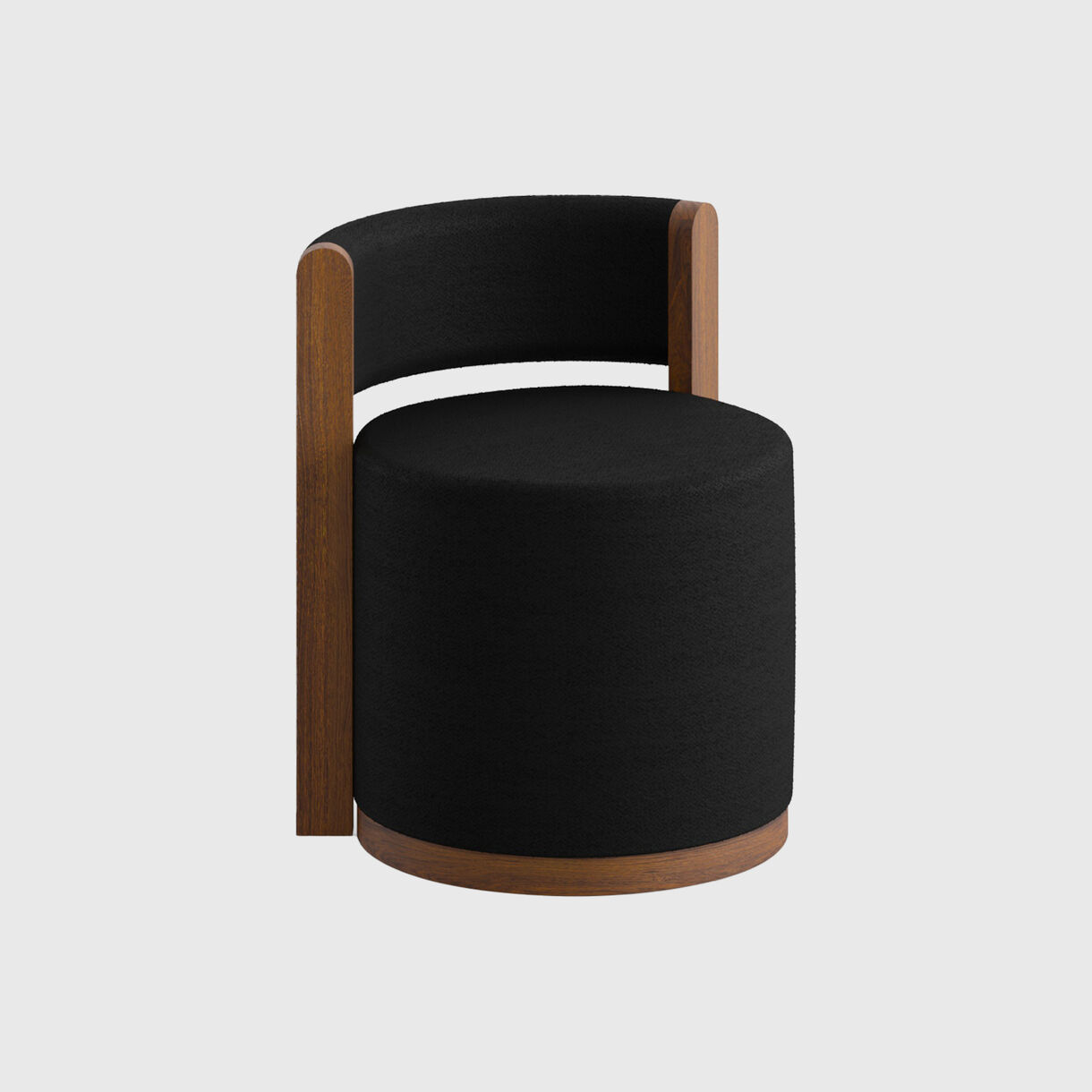 Alde Club Chair, Chocolate Oak, Loupo Black