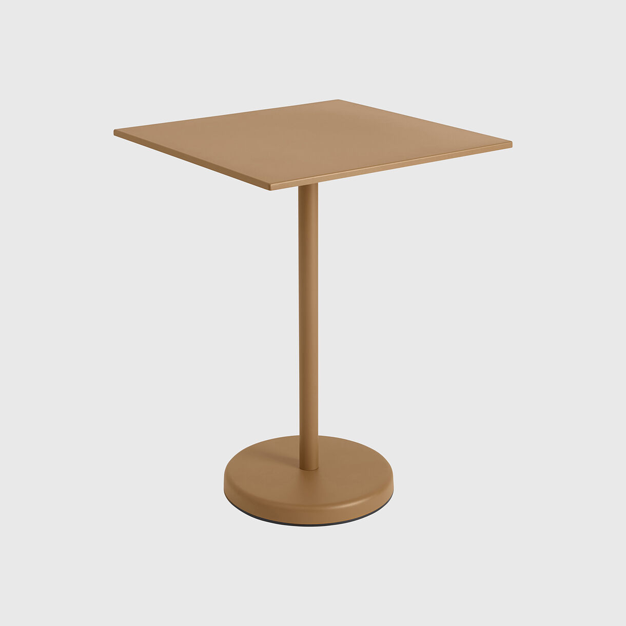 Linear Steel High Cafe Table, Low, Burnt Orange