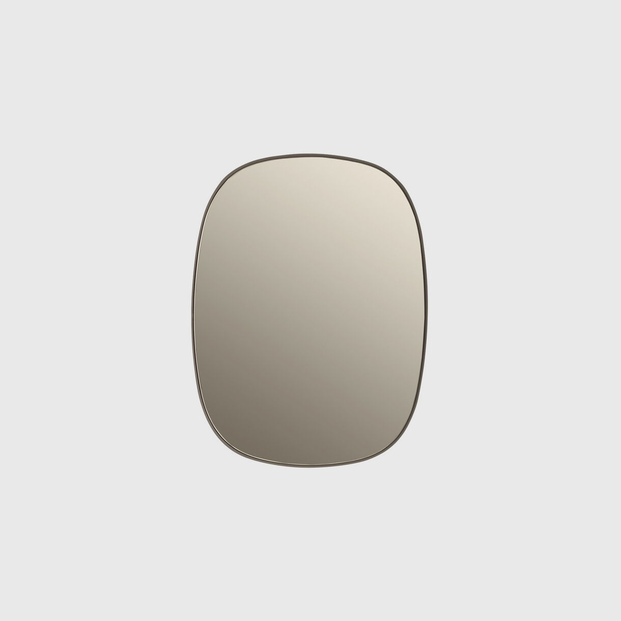Framed Mirror Small, Taupe