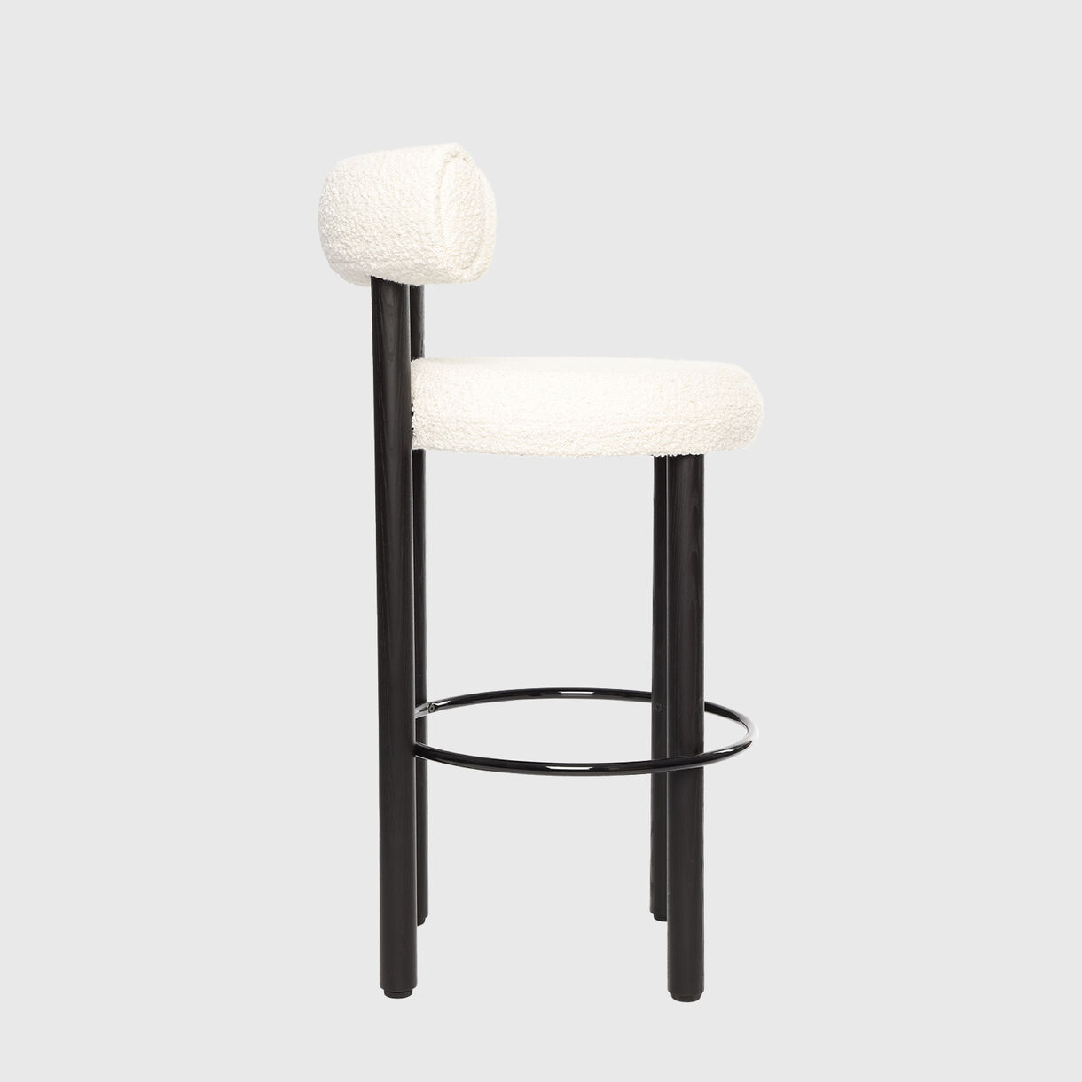 Fat Stool, Wood, Bar, Elle 0200 Black Oak