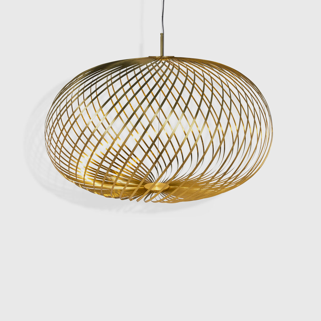 Spring Pendant, Large, Brass