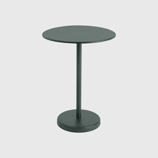 Linear Steel Round Counter Height Table, Dark Green