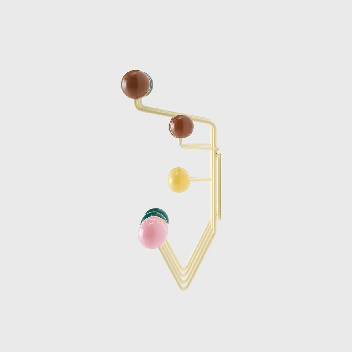 Eames Hang-It-All, Multi Colour Glass & Powder Yellow