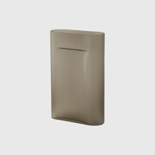 Ridge Vase, Frosted Glass