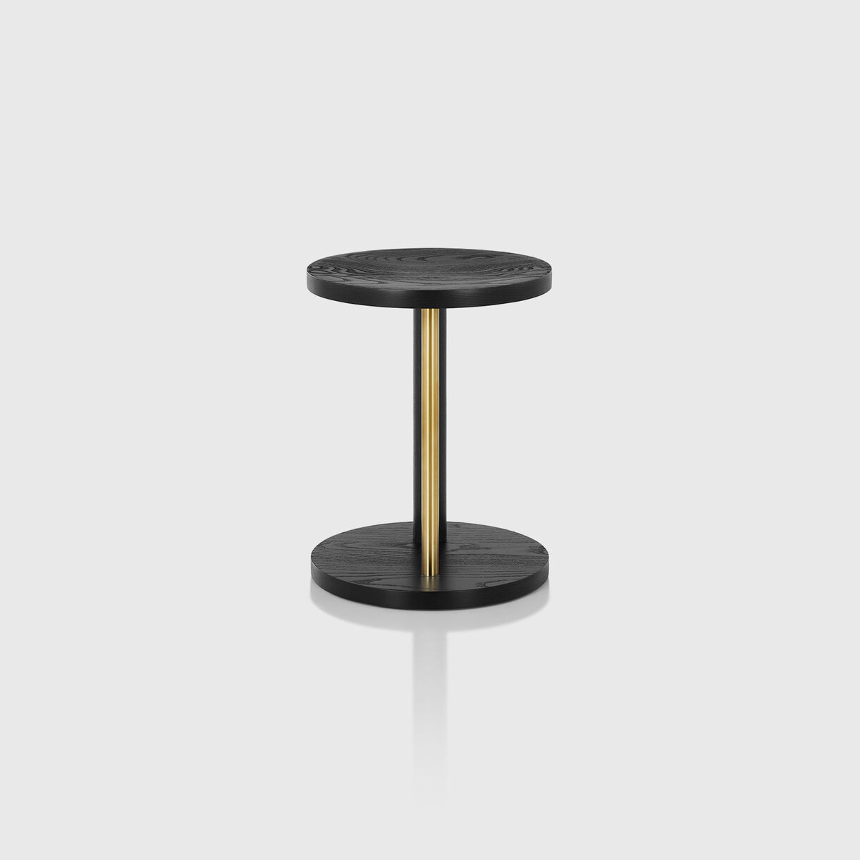 Spot Low Stool, Ebony & Brass