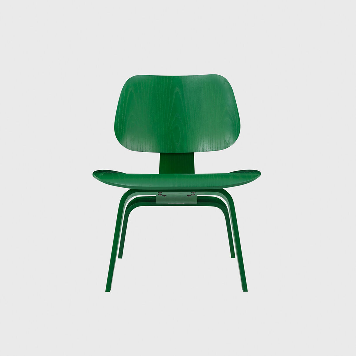 Eames Moulded Plywood Lounge Chair, Wood Base, Forest Stain