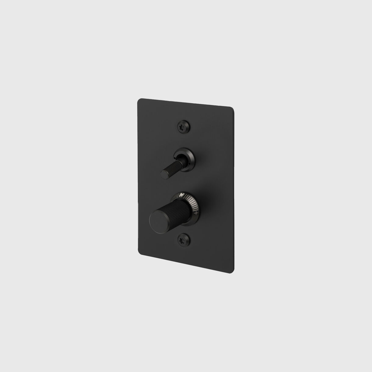 2G Toggle & Dimmer Switch, Vertical, Linear, Black