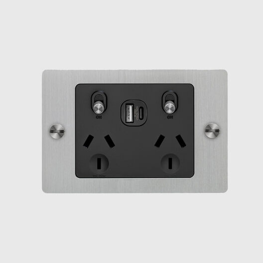 2G GPO + USB A+C Socket without Logo