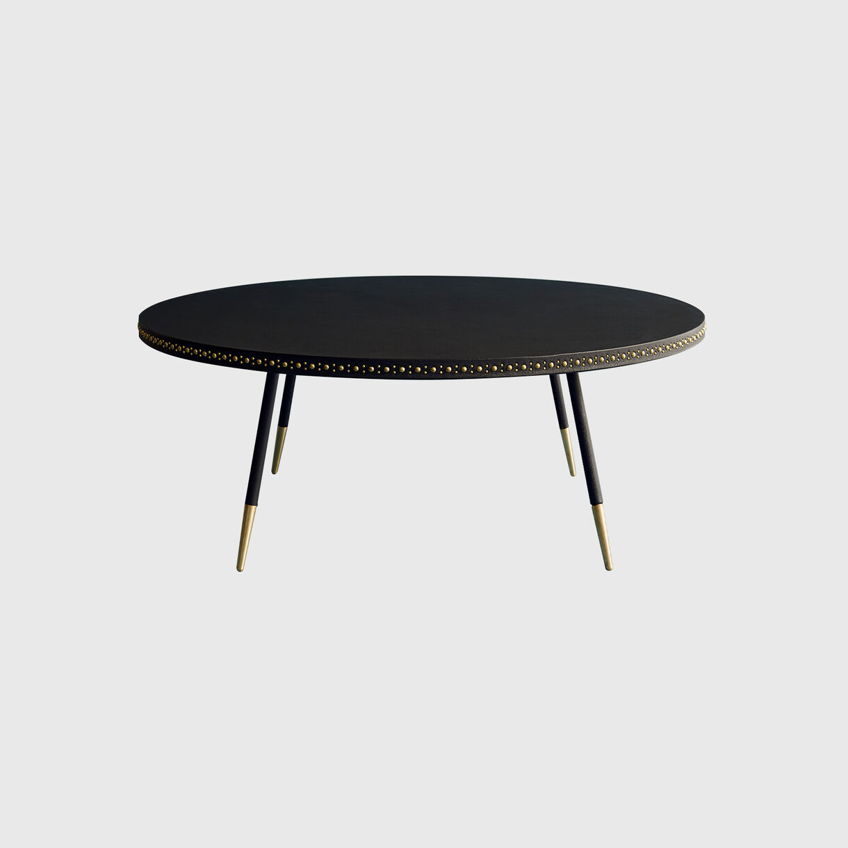 Stud Coffee Table, Black & Brass