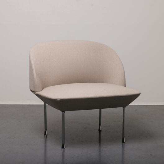 Oslo Lounge Chair, Chrome Tube Base, Vidar 222