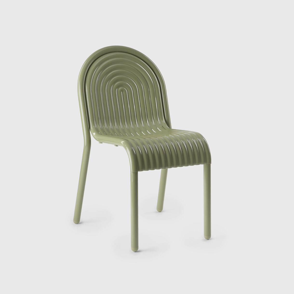 Groove Side Chair, Moss