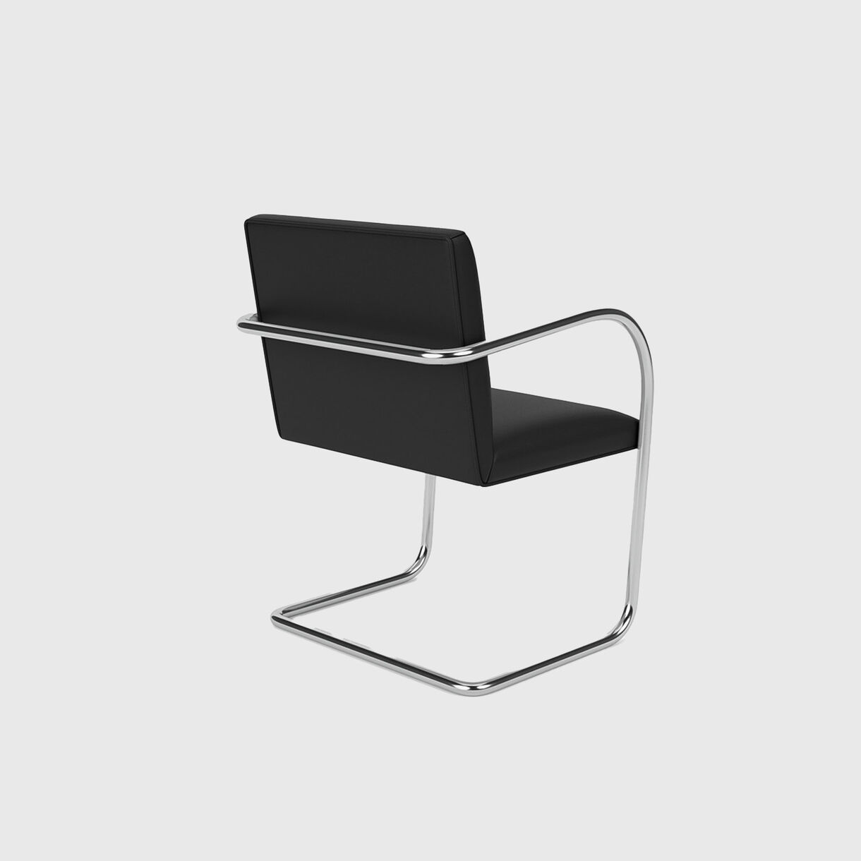 Brno Chair Tubular, Black Leather