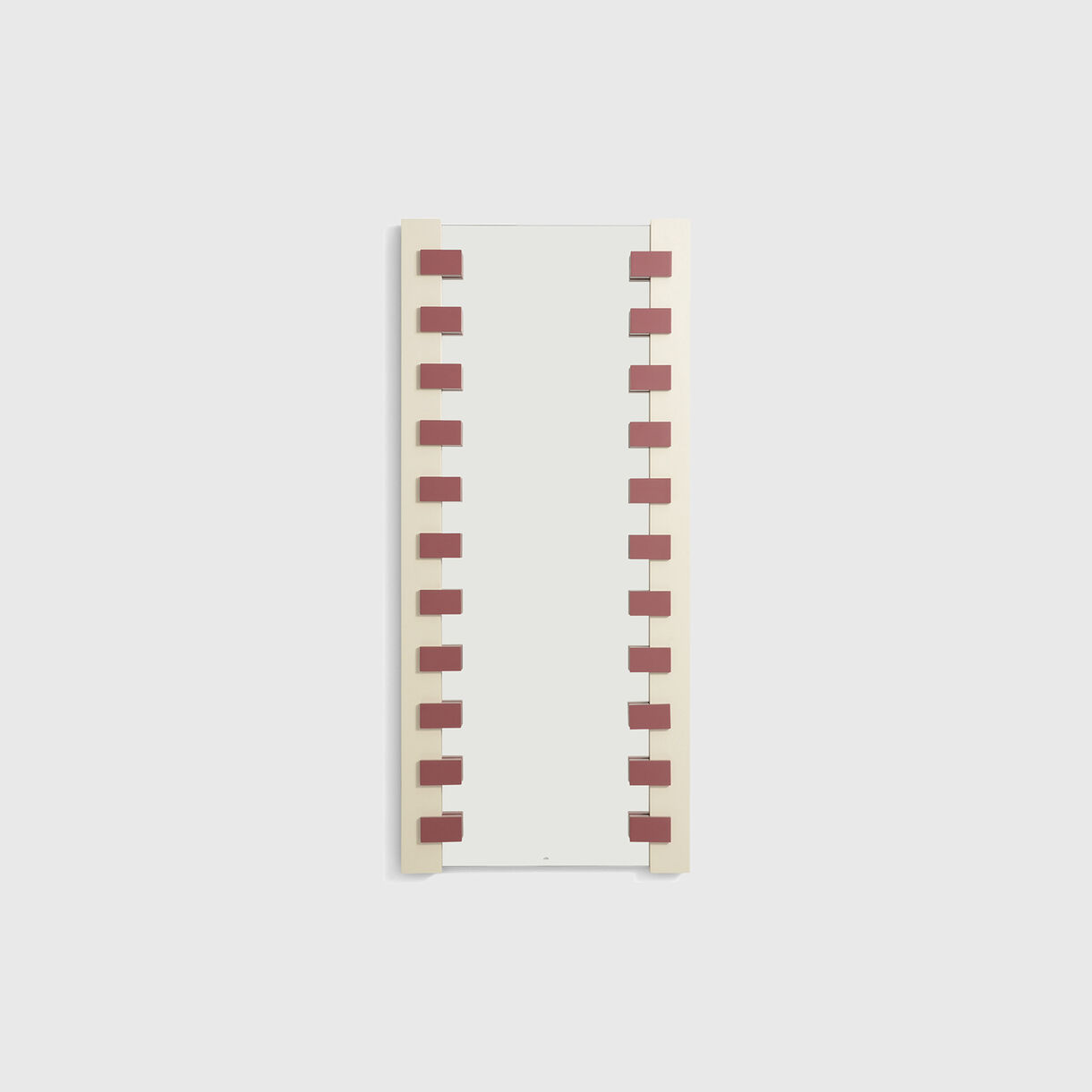 Zip Mirror, Pearl & Cranberry