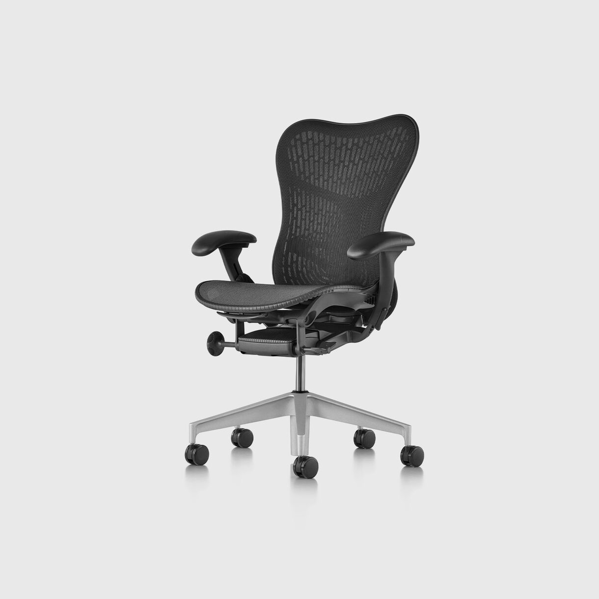 Mirra 2 Work Chair - Butterfly Suspension Graphite, Polished Aluminium Base - Fully Adjustable Arms