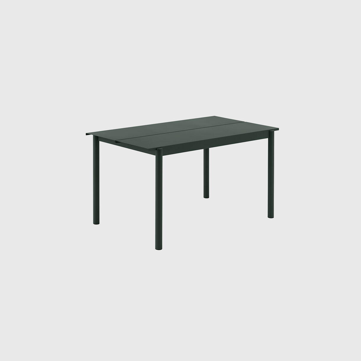 Linear Steel Table Small, Dark Green