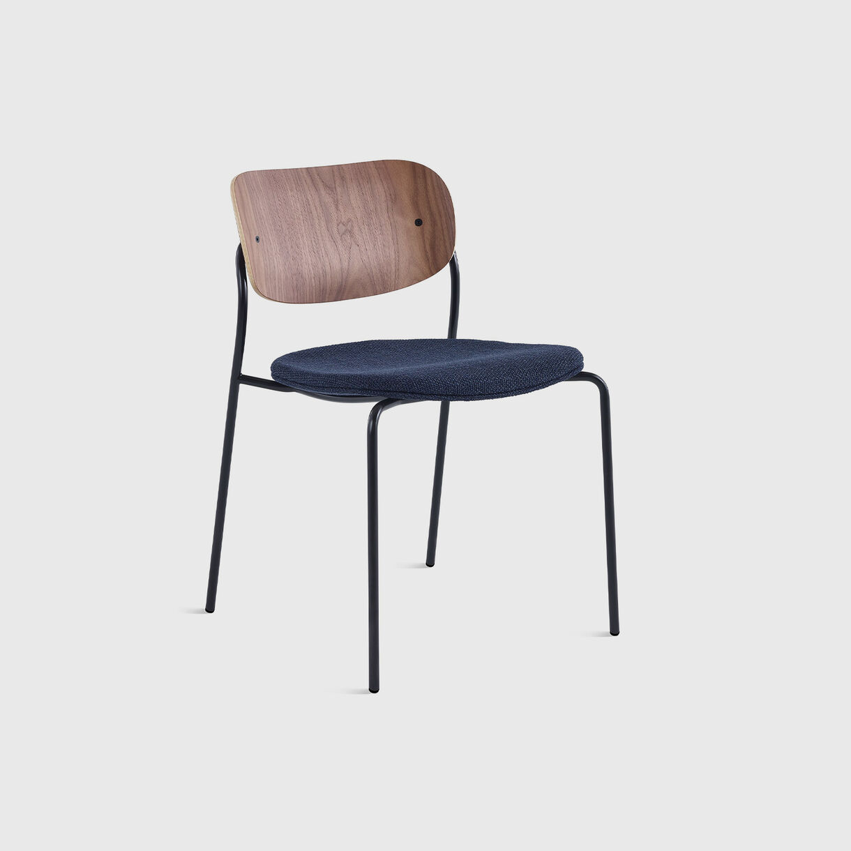 Portrait Chair, Walnut & Capri - Ink & Black