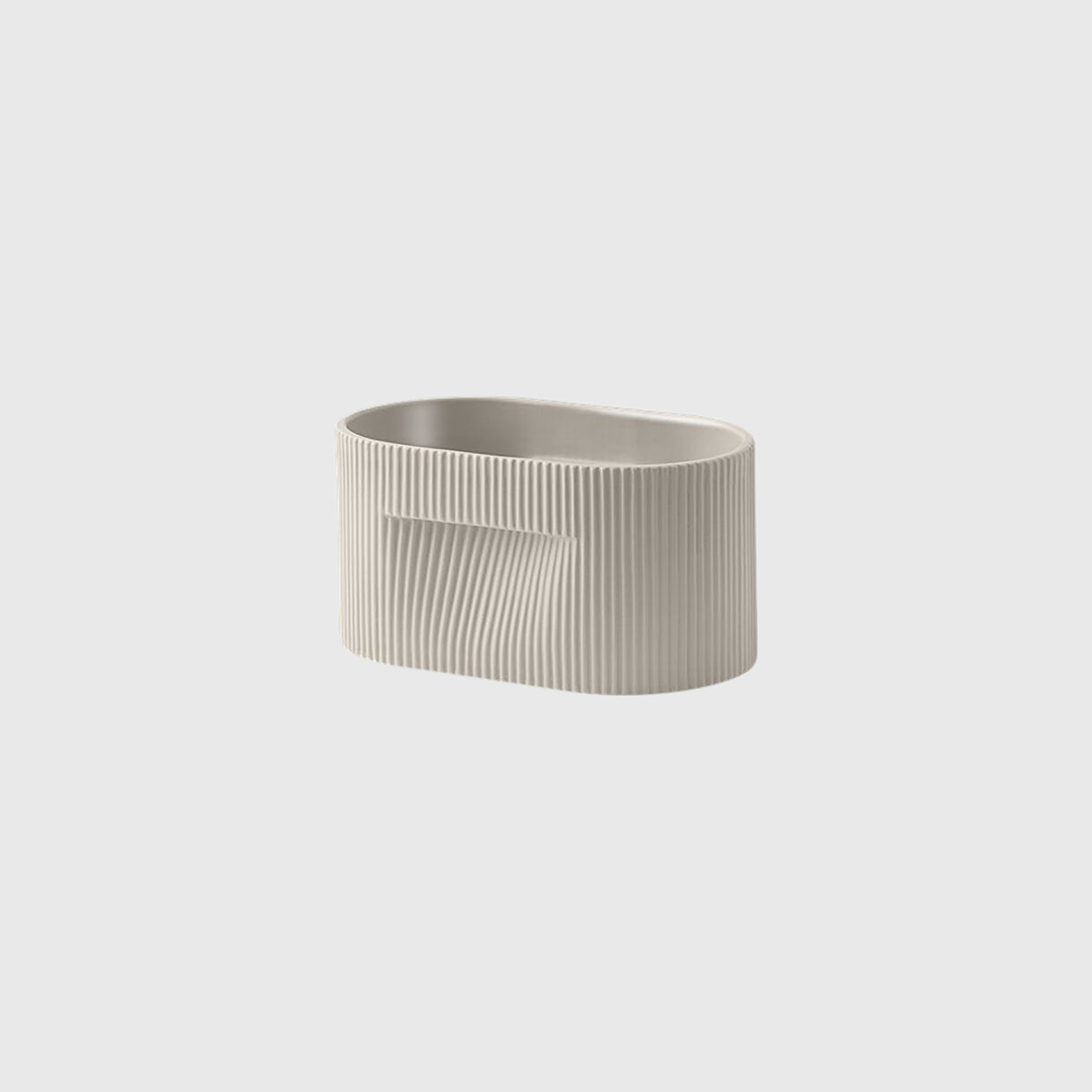 Ridge Planter, Beige, Low