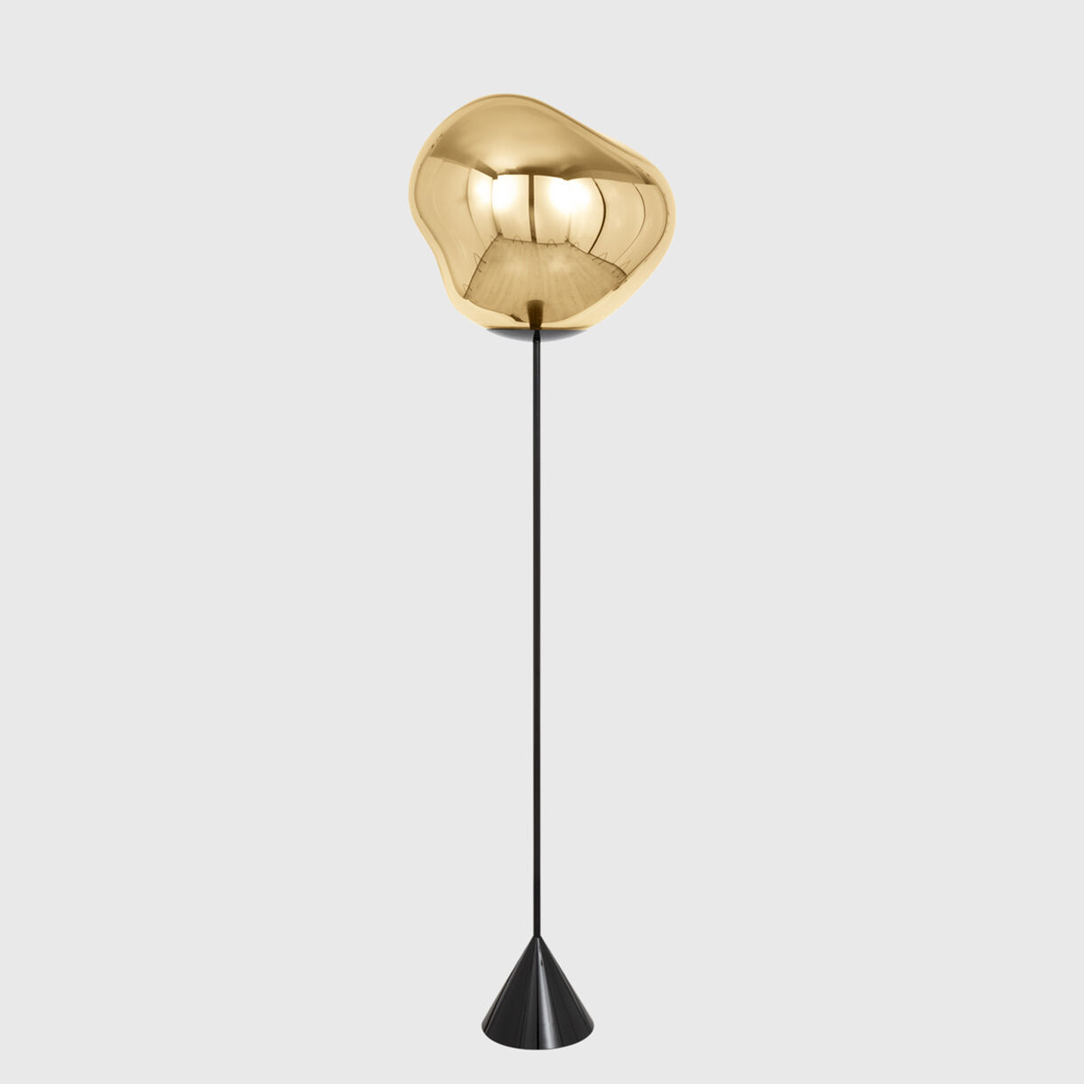 Melt Cone Slim Floor Lamp, Gold